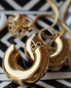 THICK GOLDEN  HOOPS